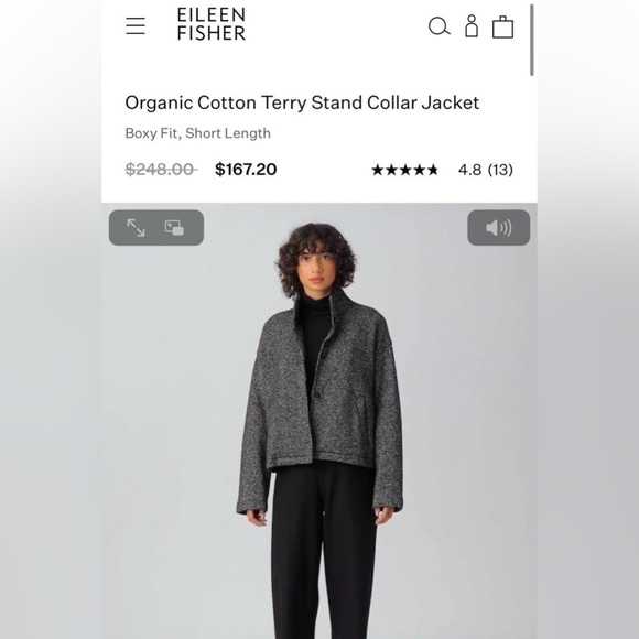 Double Breasted Boxy Grey Coat - Picture 9 of 9